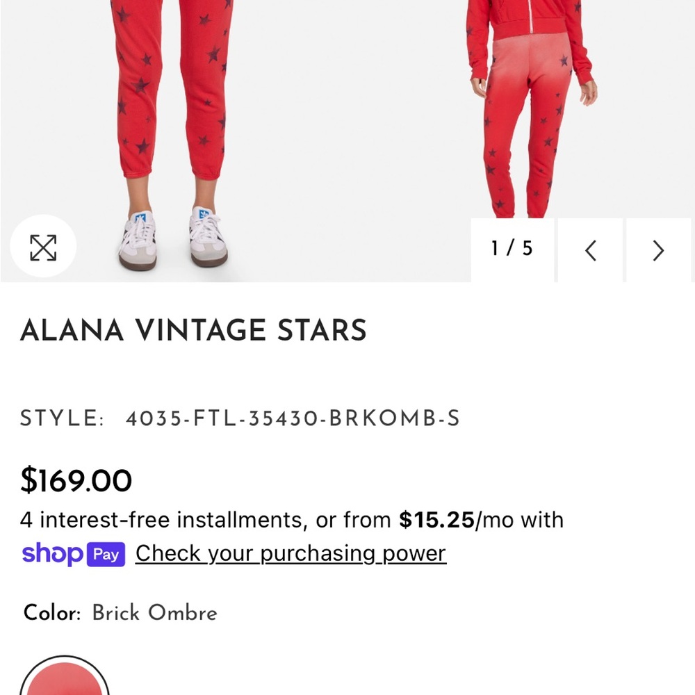 Red Star Print Jogger Pants